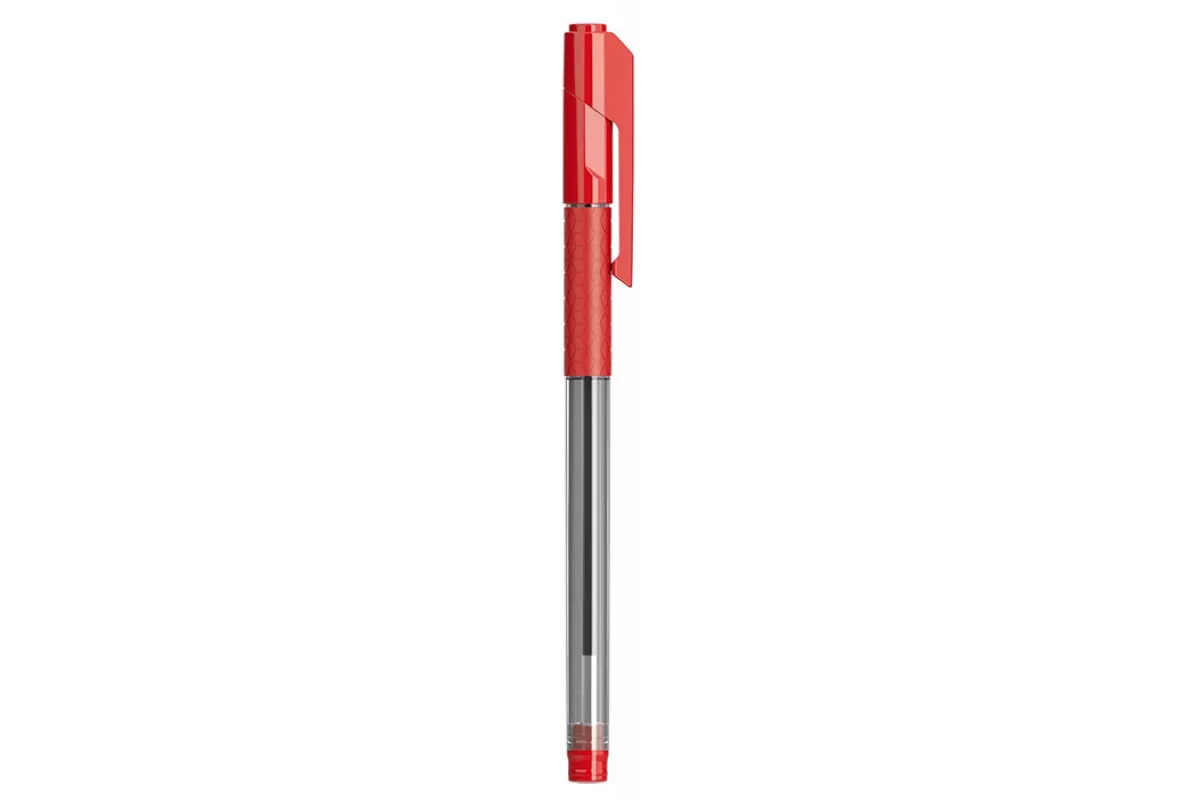 Ручка шариковая DELI Arrow EQ23-RD, красный, пластик (EQ23-RD)