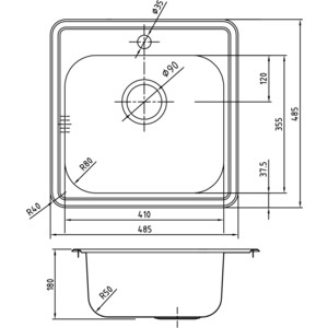 Кухонная мойка IDDIS Strit (STR48S0i77)