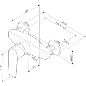 Смеситель для душа Am.Pm Gem с душем, черный (F90A20022, F0190022)