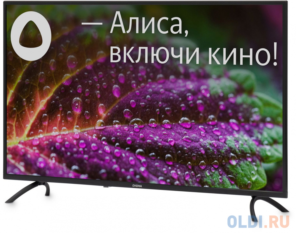 Телевизор LED Digma 43" DM-LED43SBB31 Яндекс.ТВ черный FULL HD 60Hz DVB-T DVB-T2 DVB-C DVB-S DVB-S2 USB WiFi Smart TV в Москвe