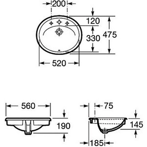 Раковина врезная Roca Adora 56х47 (327203000)