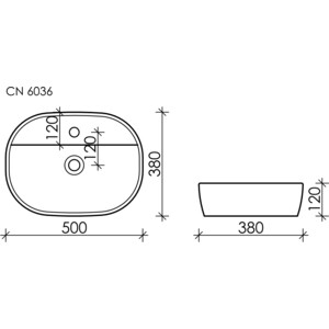 Раковина накладная Ceramica Nova Element 50х38 (CN6036) в Москвe