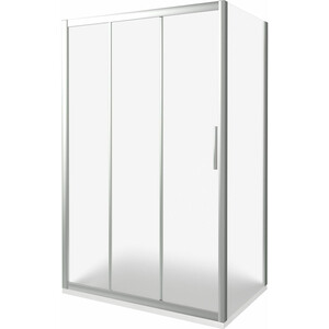 Душевой уголок Good Door Orion WTW+SP 100x80 с поддоном, матовый Grape, хром