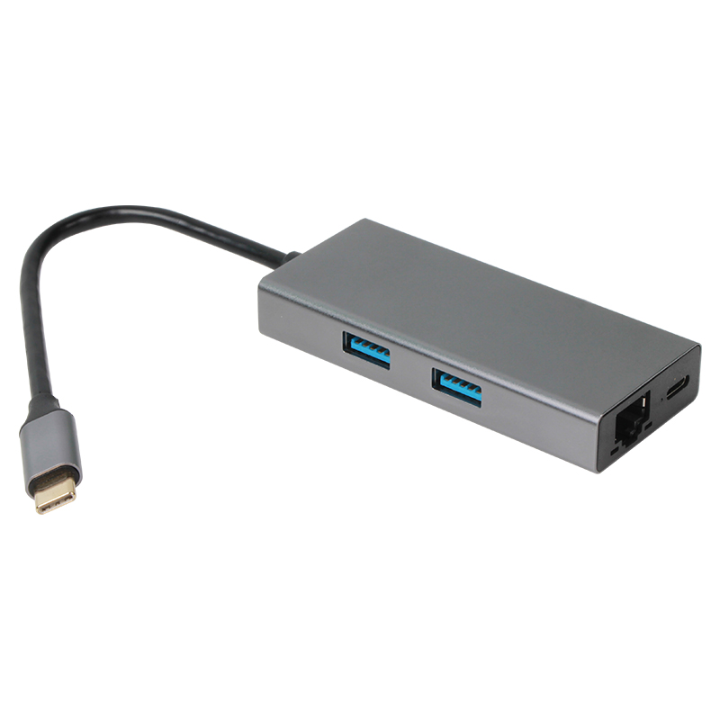 Адаптер Vcom Type-C - RJ45 + 3xUSB 3.0 + PD + HDMI CU459