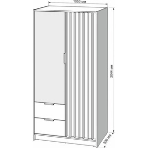 Прихожая Mebel Ars Нелли (дуб вотан/черный)