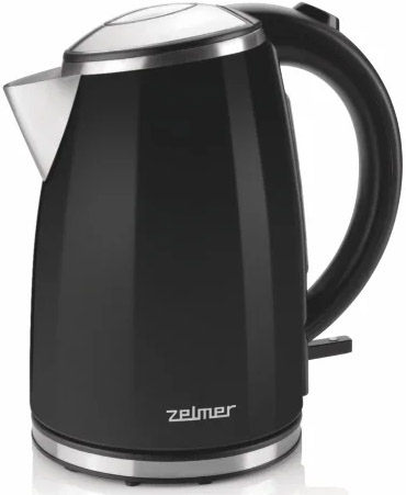Чайник Zelmer ZCK1274B 1,7 2200Вт, Закрытый нагревательный элемент, металл, черный (71505040P)
