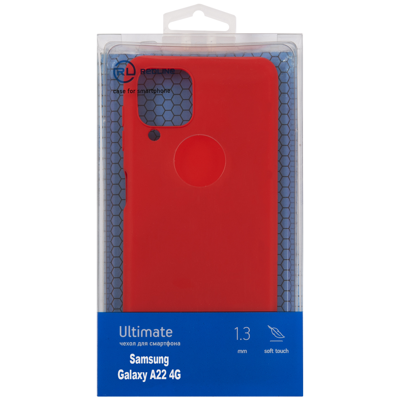 Чехол защитный Red Line Ultimate для Samsung Galaxy A22 4G, красный УТ000025031 в Москвe