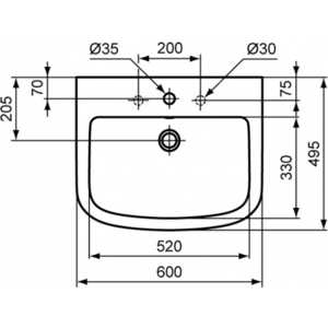 Раковина Ideal Standard Tempo 60x50 (T056401) в Москвe