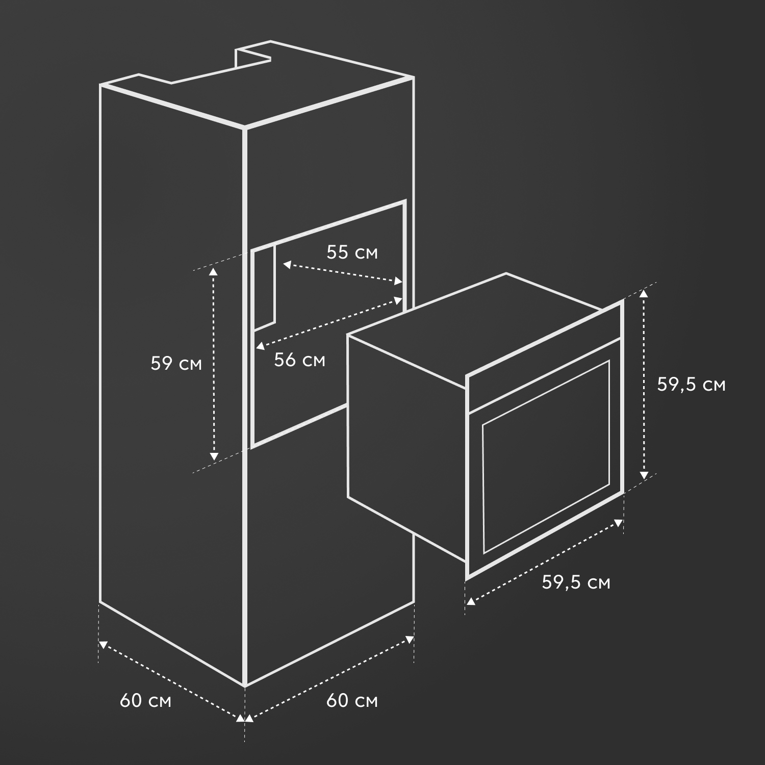 Электрический духовой шкаф Simfer B6EM59070 (9 режимов работы, 3D-конвекция, гриль, таймер, серый)