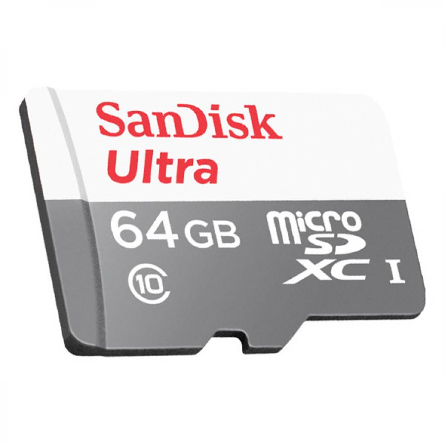 Карта памяти Sandisk microSDXC 64Gb Class10 (SDSQUNS-064G-GN3MN) Ultra 80