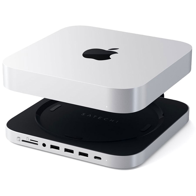 Аксессуар Док-станция Satechi Stand & Hub for Mac Mini Silver ST-MMSHS в Москвe