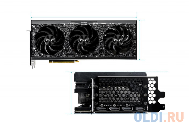 Видеокарта Palit PCI-E 4.0 RTX4070Ti SUPER GAMEROCK NVIDIA GeForce RTX 4070TI Super 16Gb 256bit GDDR6X 2340/21000 HDMIx1 DPx3 HDCP Ret