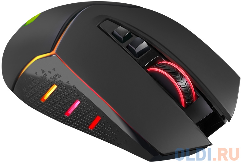 Беспроводная игровая мышь REDRAGON MIRAGE PRO чёрная (USB, 2.4G, Huano, 8 кн., 8000 Dpi, RGB подсветка, 700 мАч)