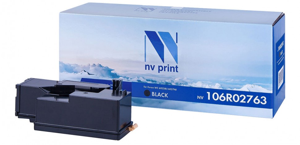Картридж лазерный NV Print NV-106R02763Bk, черный, 2000 страниц, совместимый, для Xerox Phaser 6020/6022/WorkCentre 6025/6027