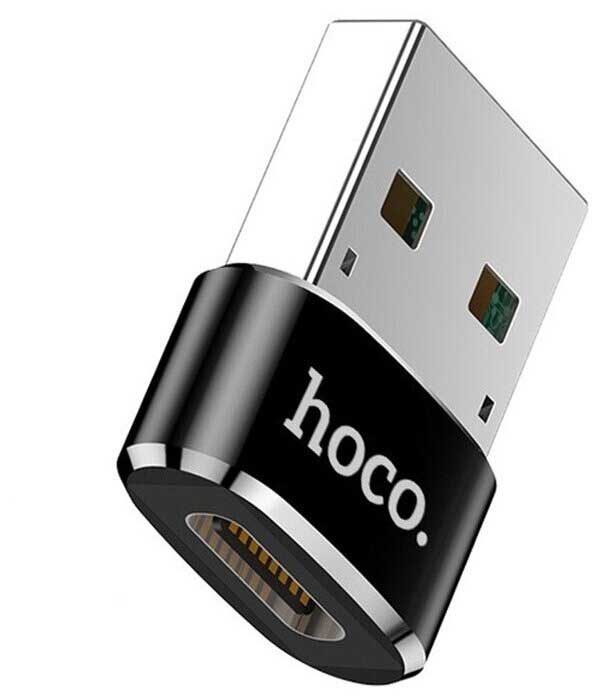 Адаптер Hoco USB - Type-C OTG Black UA6