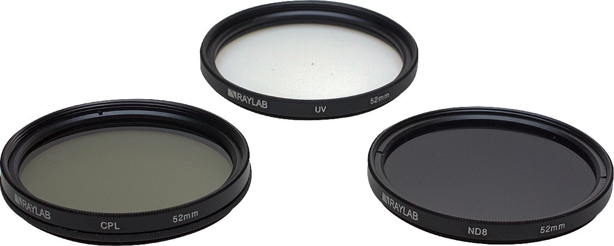 Набор из 3 фильтров RayLab (UV,CPL,ND8) 52mm