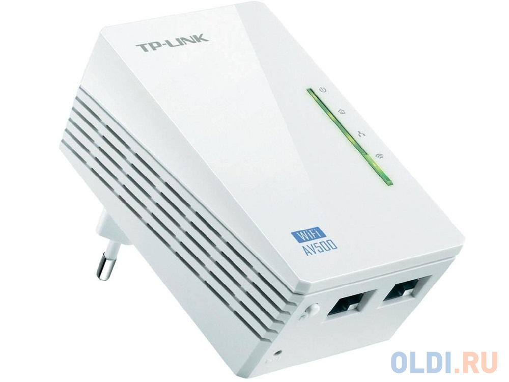 Адаптер Powerline TP-LINK TL-WPA4220 2x10/100Mbps 500Mbps 802.11n 300Mbps