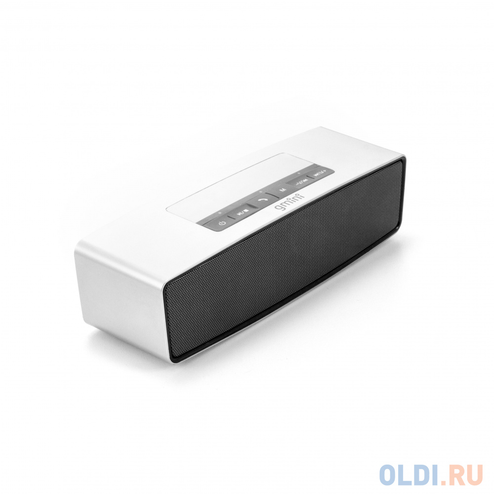 Колонка Bluetooth Gmini GM-BTS-M21, 3Вт х 2, серебристая в Москвe