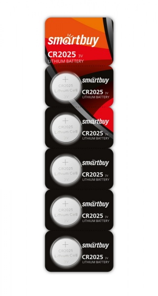 Батарейка Smartbuy CR2025 (5шт.)