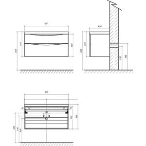 Тумба под раковину BelBagno Marino-H60 60 rovere nature (MARINO-H60-600-2C-SO-RN-P)