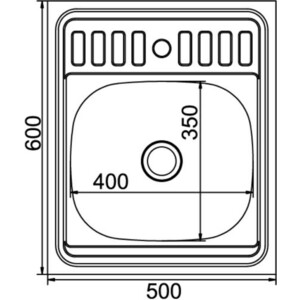 Кухонная мойка Mixline Накладная 50х60 нержавеющая сталь 0,4мм (4630030631217) в Москвe