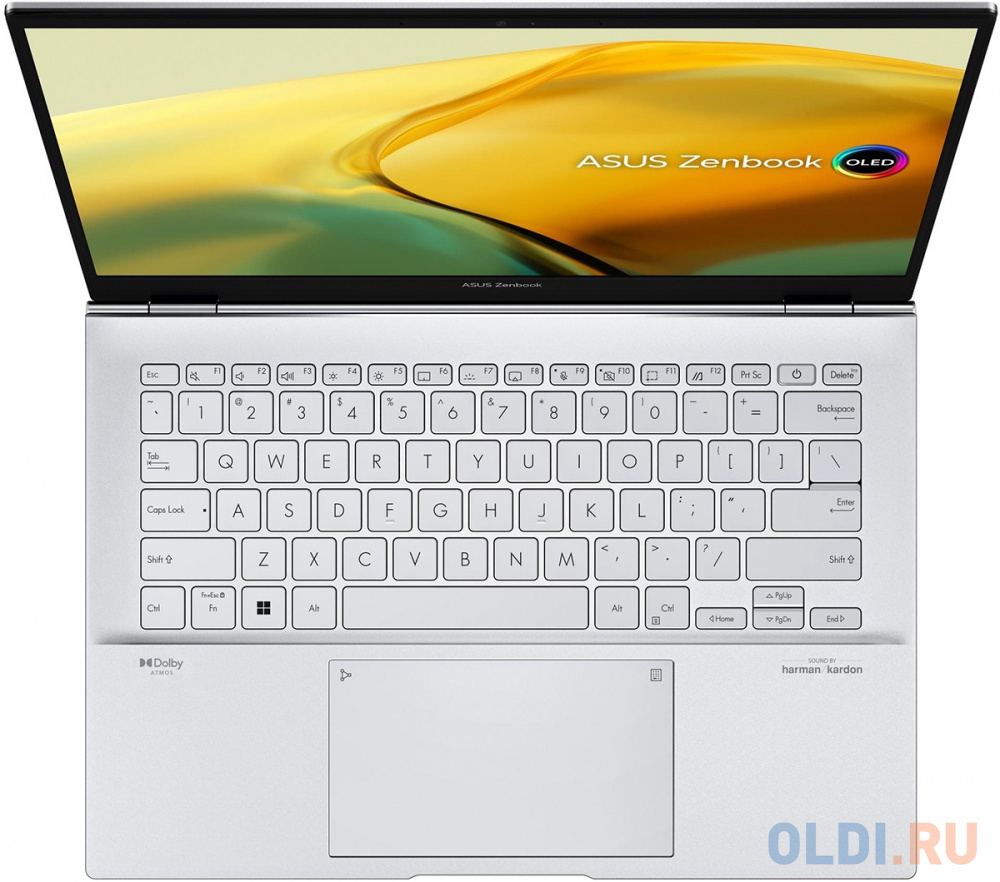 Ноутбук Asus Zenbook 14 UX3402VA-KM371W Core i7 1360P 16Gb SSD1Tb Intel Iris Xe graphics 14" OLED 2.8K (2880x1800) Windows 11 Home silver WiFi BT