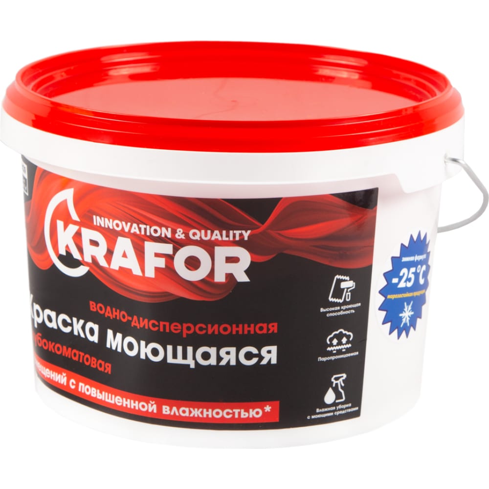 Интерьерная моющаяся краска KRAFOR