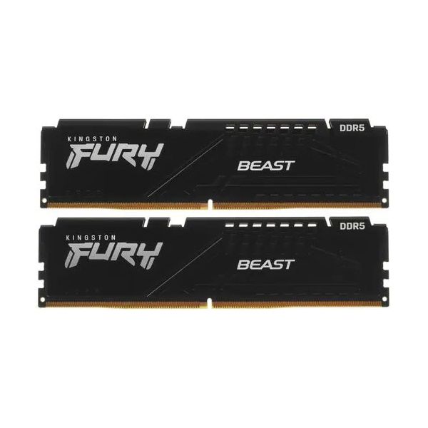 Память оперативная DDR5 Kingston FURY Beast Black CL40 16Gb PC44800, 5600Mhz, (KF556C40BBK2-16) в Москвe