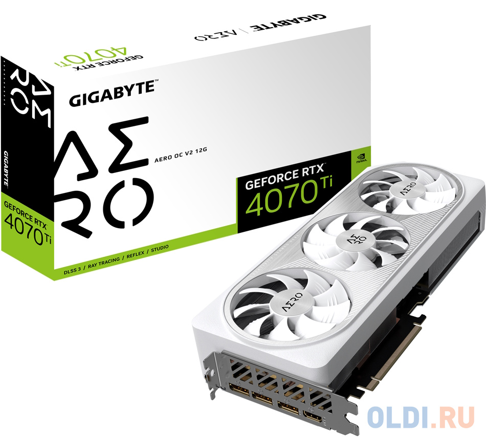 Видеокарта GigaByte nVidia GeForce RTX 4070 Ti AERO OC V2 12288Mb в Москвe