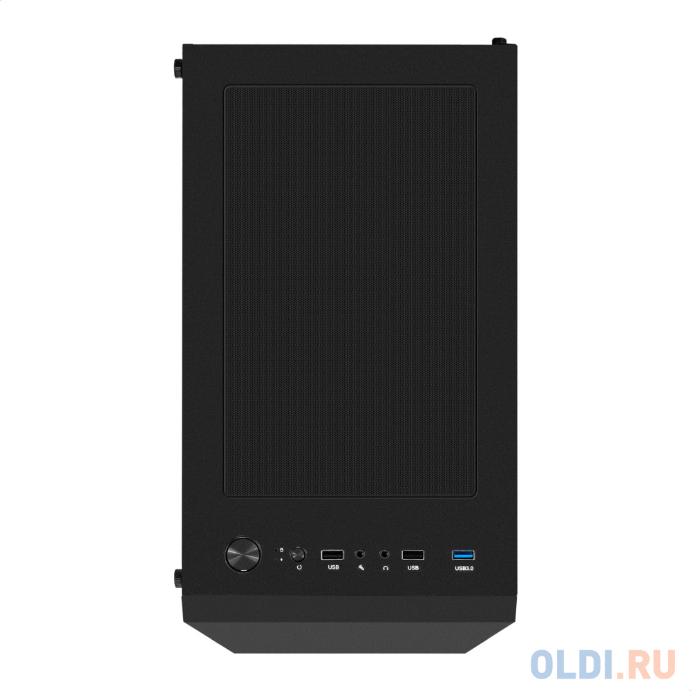 Корпус Miditower ExeGate EVO-8227-NPX500 (ATX, БП 500NPX с вент. 12см, 2*USB+1*USB3.0+HD Audio, черный, 3 вент. с RGB подсветкой, боковая панель - зак