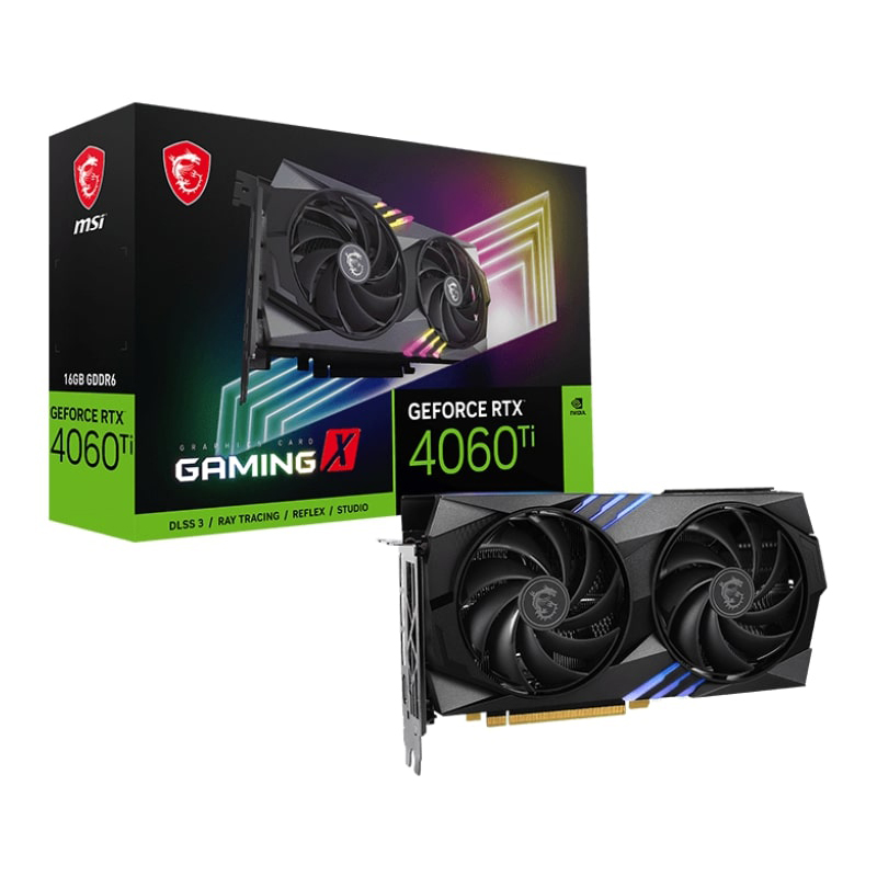 Видеокарта MSI GeForce RTX 4060 Ti Gaming X 16G 2310MHz PCI-E 4.0 16384Mb 18000MHz 128-bit HDMI 3xDP