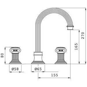 Смеситель для раковины Cezares Olimp (OLIMP-BLS2-A-02-Sw)