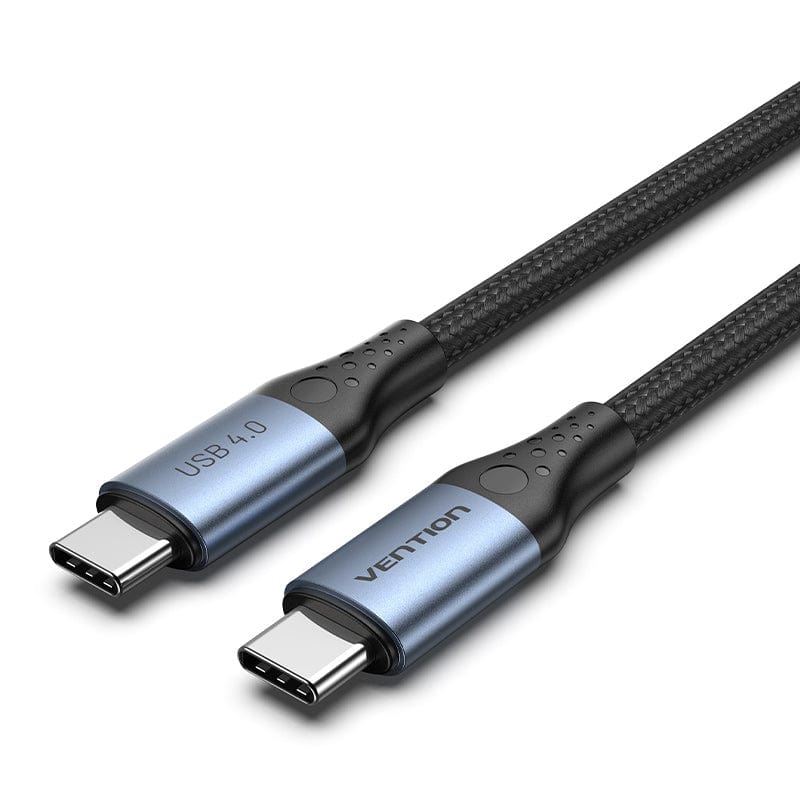 Кабель USB 4.0 Type-C(m)-USB 4.0 Type-C(m), экранированный, быстрая зарядка, 5A, 1 м, черный, Vention (TAVHF)