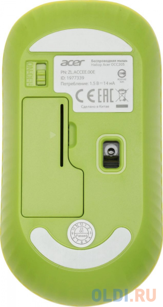 Клавиатура+мышь Acer OCC205 Wireless Green