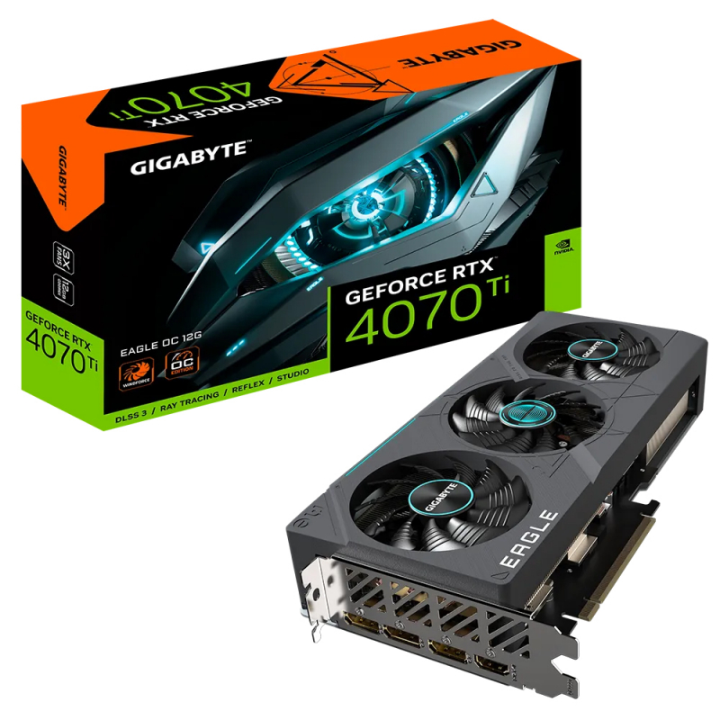 Видеокарта Gigabyte PCI-E nVidia GeForce RTX 4070Ti EAGLE OC 12Gb (GV-N407TEAGLE OC-12GD 2.0)