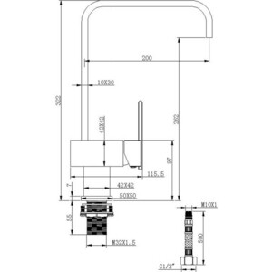 Смеситель для кухни EMAR ЕС-3001 хром в Москвe