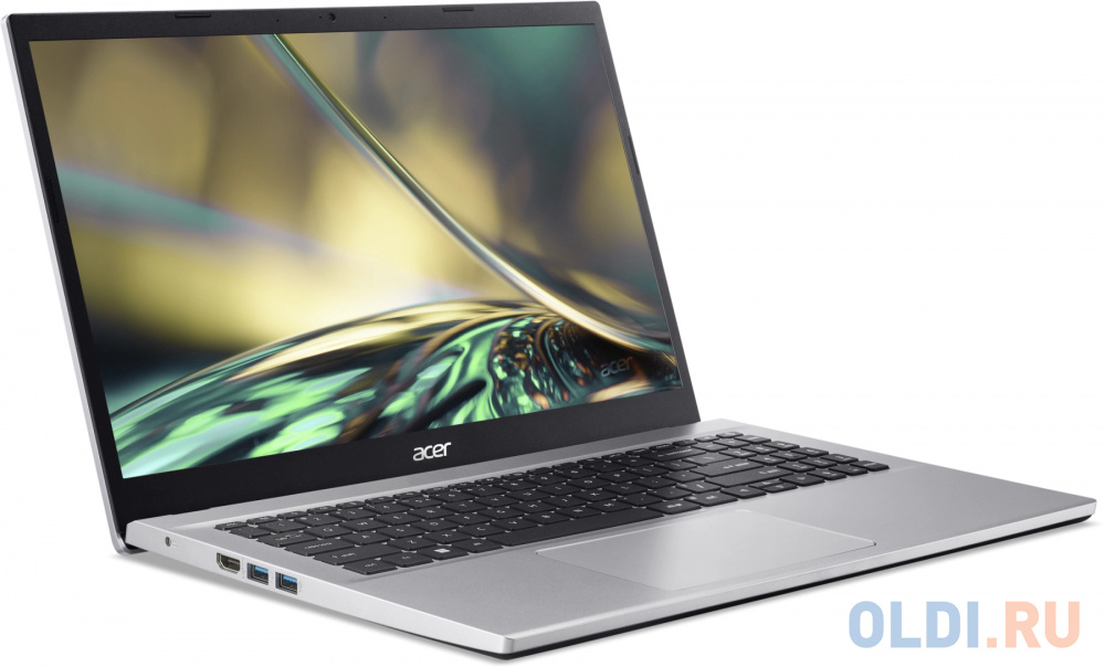 QWERTY Ноутбук Acer Aspire 3 A315-59-58SS 15.6" FHD, Intel Core Ci5-1235U, 20Gb, 512GB SSD, No ODD, int., noOS, серебро,