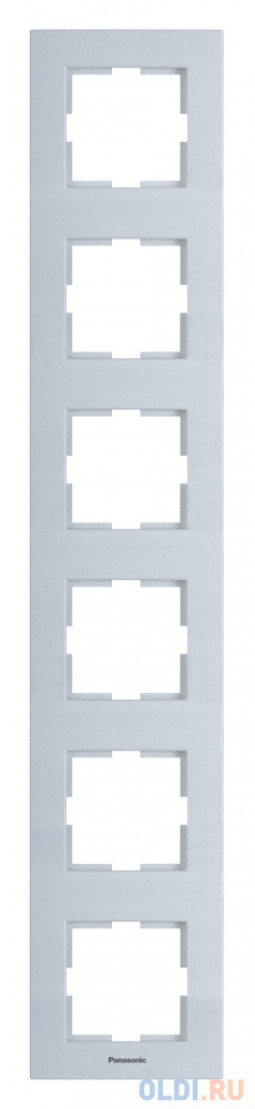Рамка Panasonic Karre Plus WKTF08162SL-RU 6x вертикальный монтаж пластик серебро (упак.:1шт)