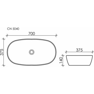 Раковина-чаша Ceramicanova Element 70х38 (CN5040) в Москвe