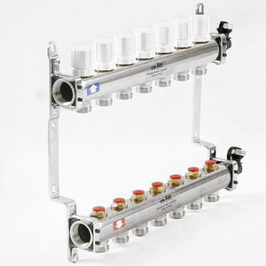 Коллекторная группа Uni-Fitt 1''х3/4'' 7 выходов с регулировочными и термостатическими вентилями (451I4307)