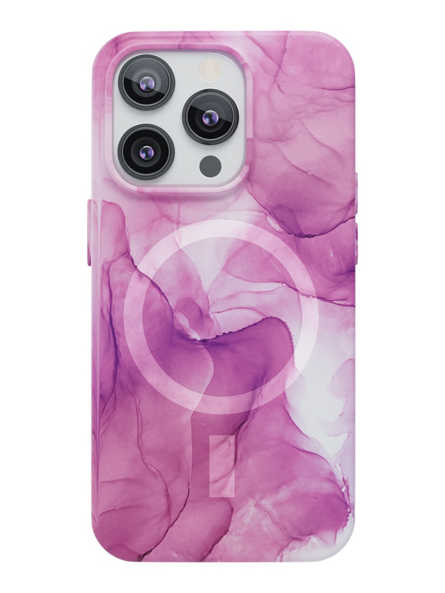 Чехол защитный VLP Splash case с MagSafe для iPhone 14 ProMax, розовый