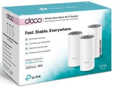 Wi-Fi система TP-LINK Deco E4(3-pack) 802.11abgnac 1167Mbps 2.4 ГГц 5 ГГц 2xLAN белый в Москвe