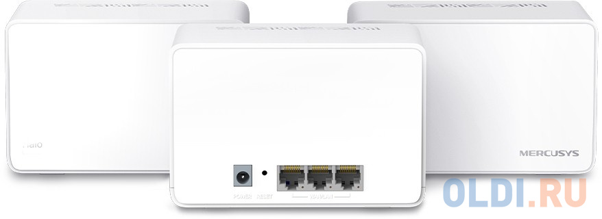 Wi-Fi система Mercusys Halo H80X (3-pack) 802.11ax 2400Mbps 2.4 ГГц 5 ГГц 3xLAN белый