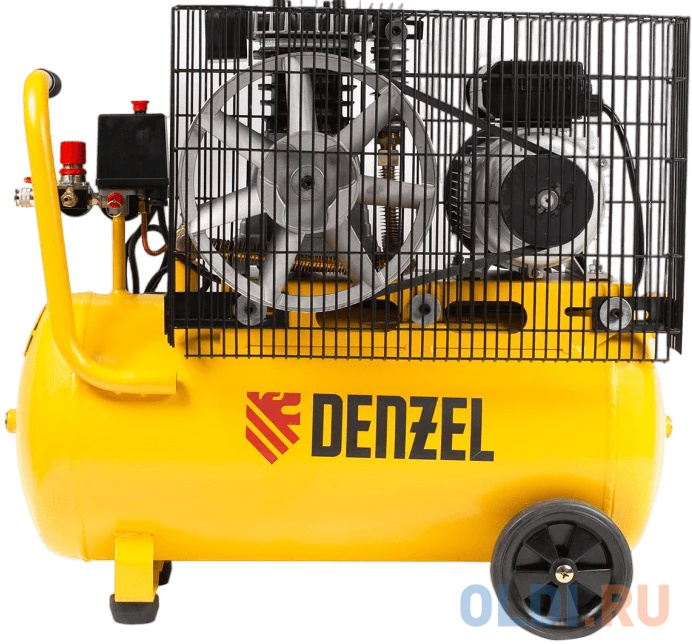 Компрессор воздушный рем. привод BCI2300/50, 2,3 кВт, 50 литров, 400 л/мин// Denzel