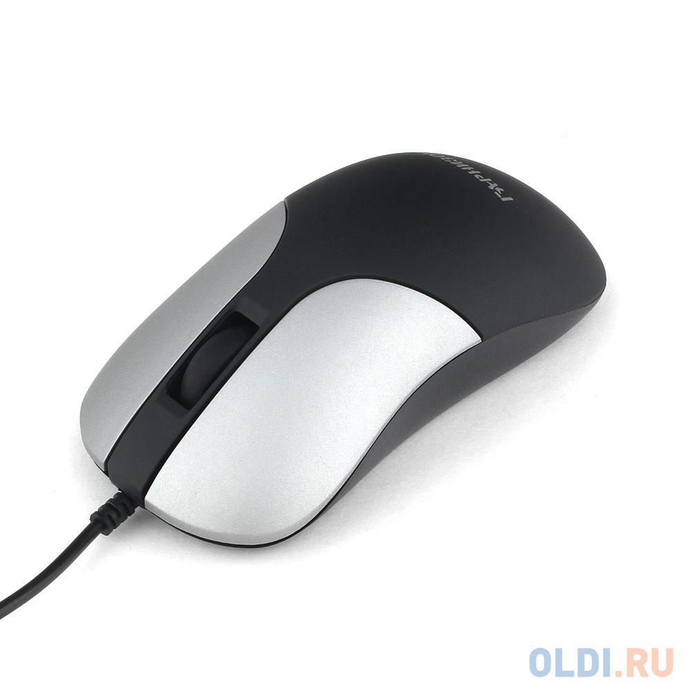 Гарнизон Мышь GM-215, USB, чип- Х, черный/серый, soft touch, 1000 DPI, 2кн.+колесо-кнопка