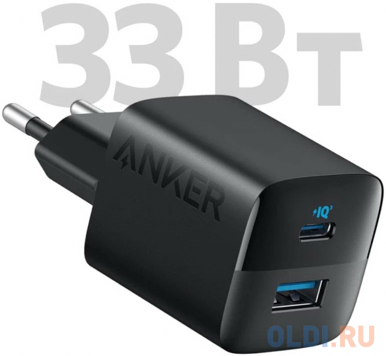 Сетевое зарядное устройство Anker 323 Charger A2331 33W USB + USB-C черное