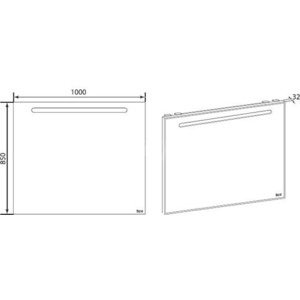 Зеркало Roca Gap Laks 100 с подсветкой (ZRU9302809)