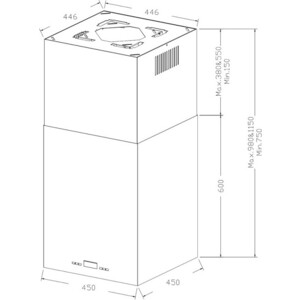 Вытяжка Korting KHA 45970 W Cube