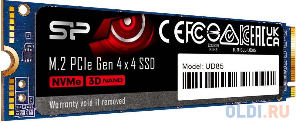 Накопитель SSD Silicon Power PCI-E 4.0 x4 250Gb SP250GBP44UD8505 M-Series UD85 M.2 2280 в Москвe