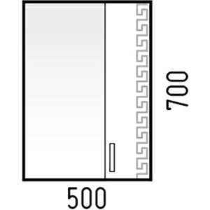 Зеркало-шкаф Corozo Олимп 50х70 белый (SD-00000695)